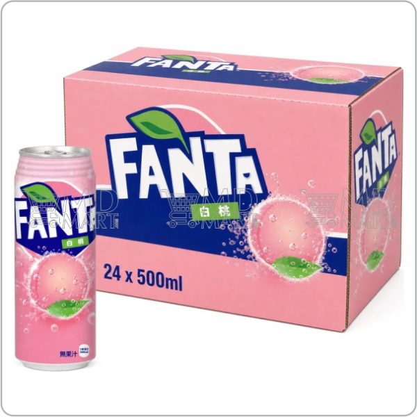 Fanta Pink White Peach 500ml - Oriental- Cans